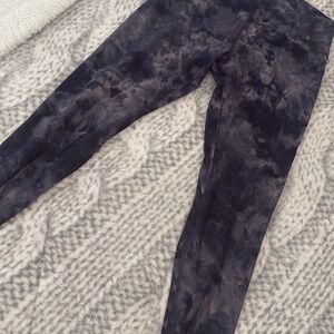 lululemon athletica Black and Gray Tie-Dye Jeggings